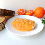 Salmone con crema all’Arancia Rossa di Sicilia IGP e zenzero candito