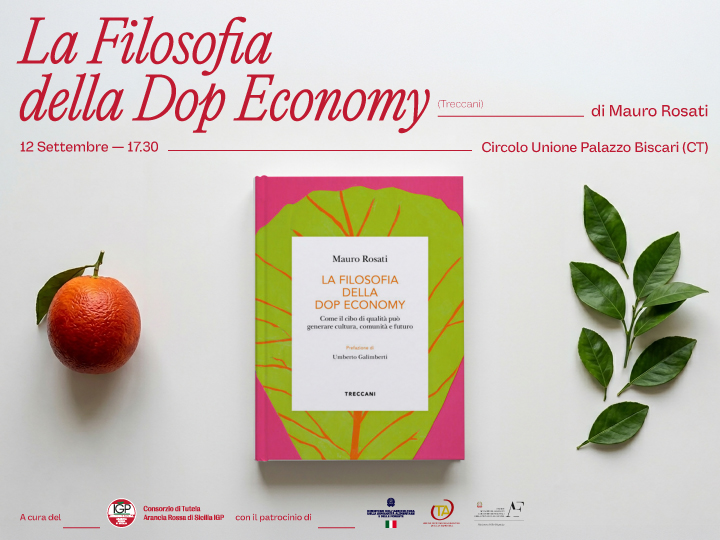 “La Filosofia della Dop Economy”: A Catania la presentazione del volume di Mauro Rosati e un talk sul valore delle Indicazioni Geografiche